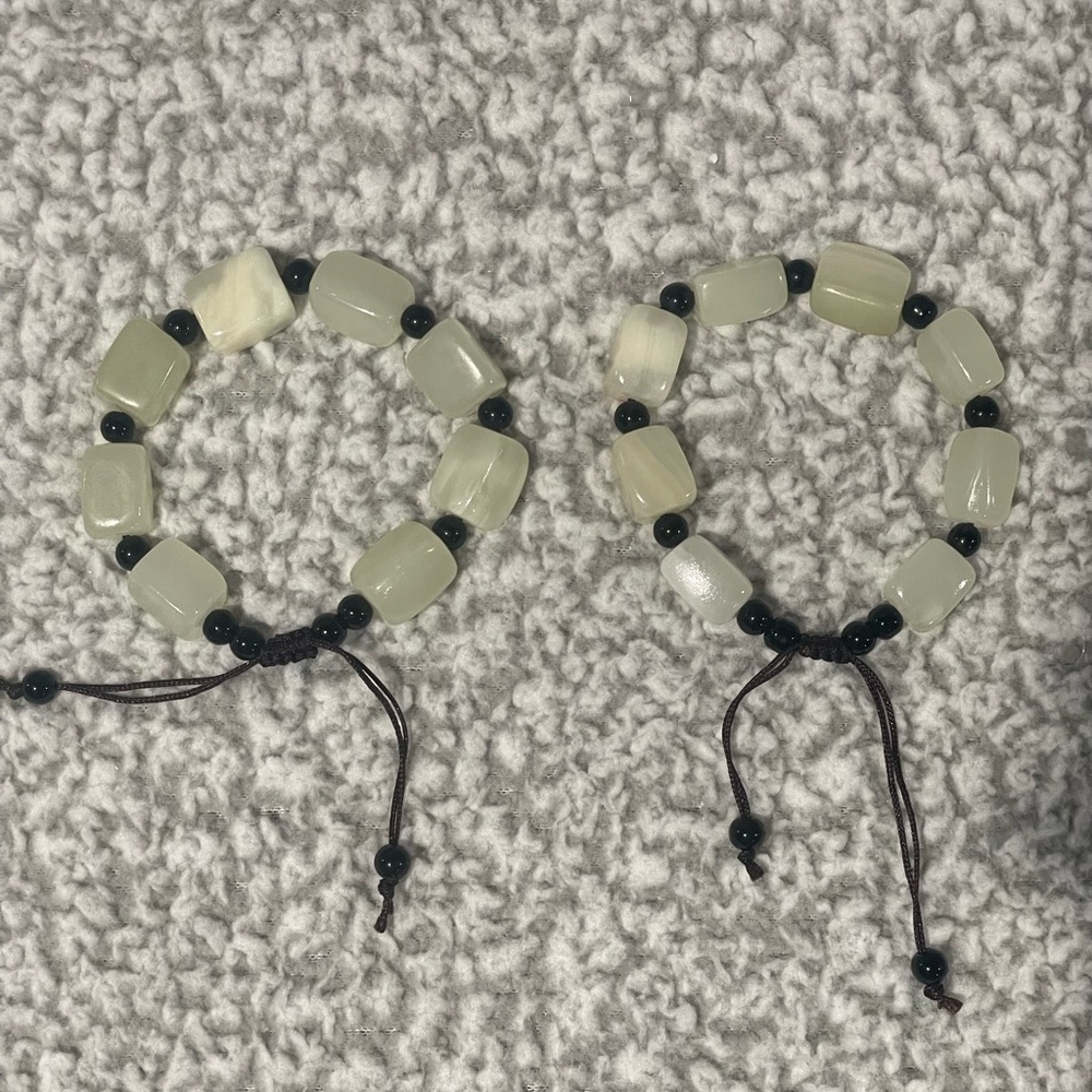 Afghanistan Jade Beaded Bracelet